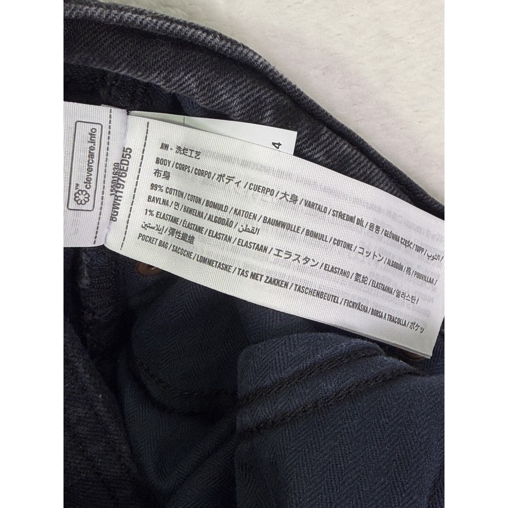 Abercrombie And Fitch Jeans Womens 29 Black Denim 90s Straight Mid Rise Stretch - Picture 8 of 9